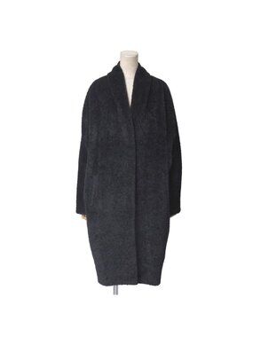 Max Mara Studio Coat 40 Alpaca Wool Dolman Sleeve Long